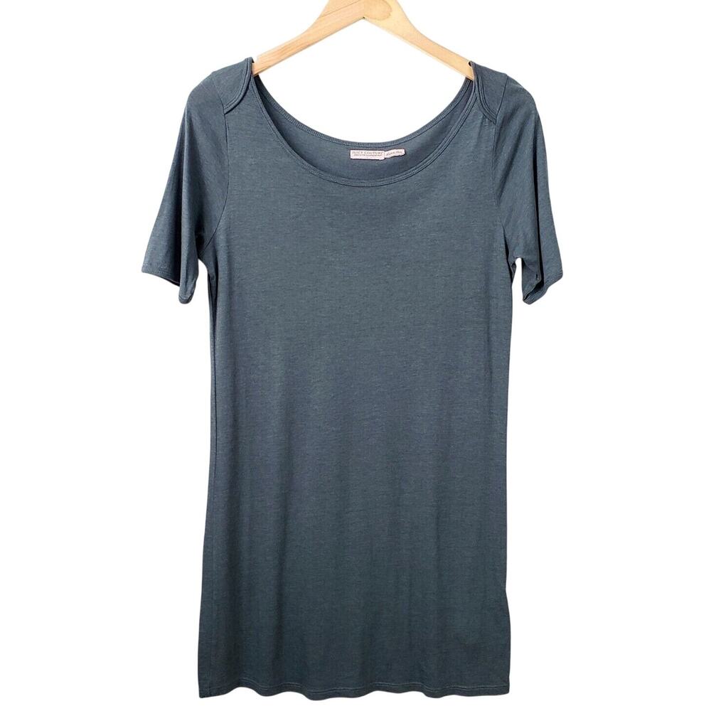 Juicy Couture Women Gray Scandi Tee Shirt Dress L Coastal Beach Minimal Casual